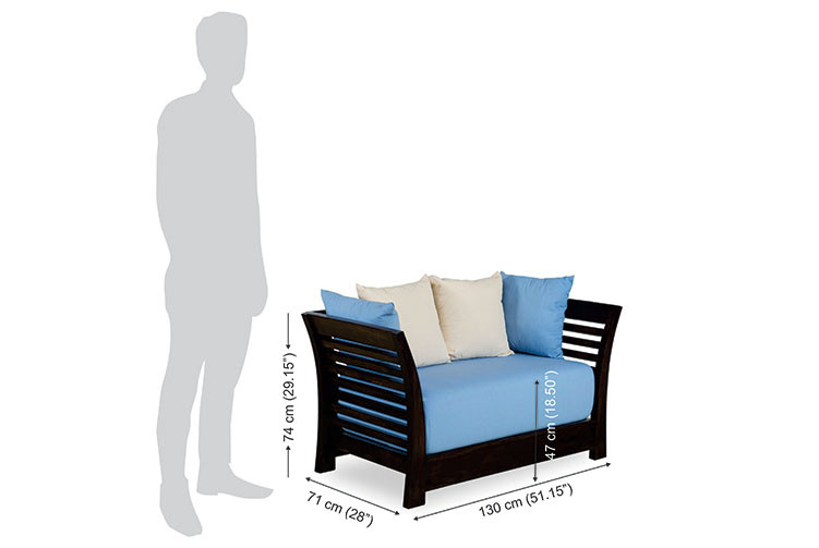 Wibrant Solid Wood Sofa Set 2+1+1Seater